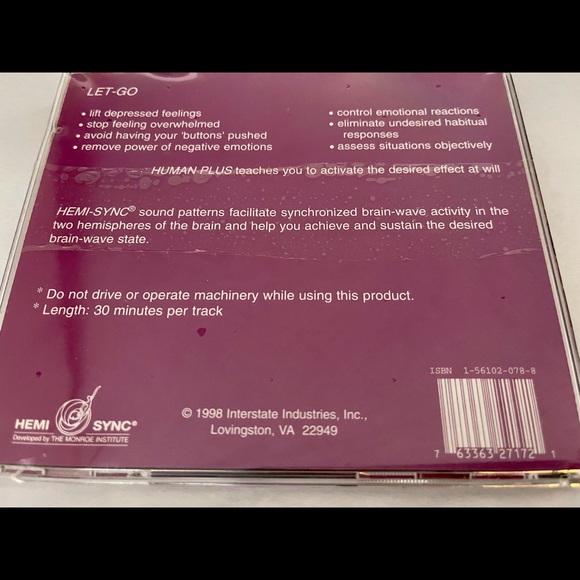 NEW /SEALED . LET Go Audio CD Hemi-Sync®️ Developed by The Monroe Institute - Picture 3 of 6